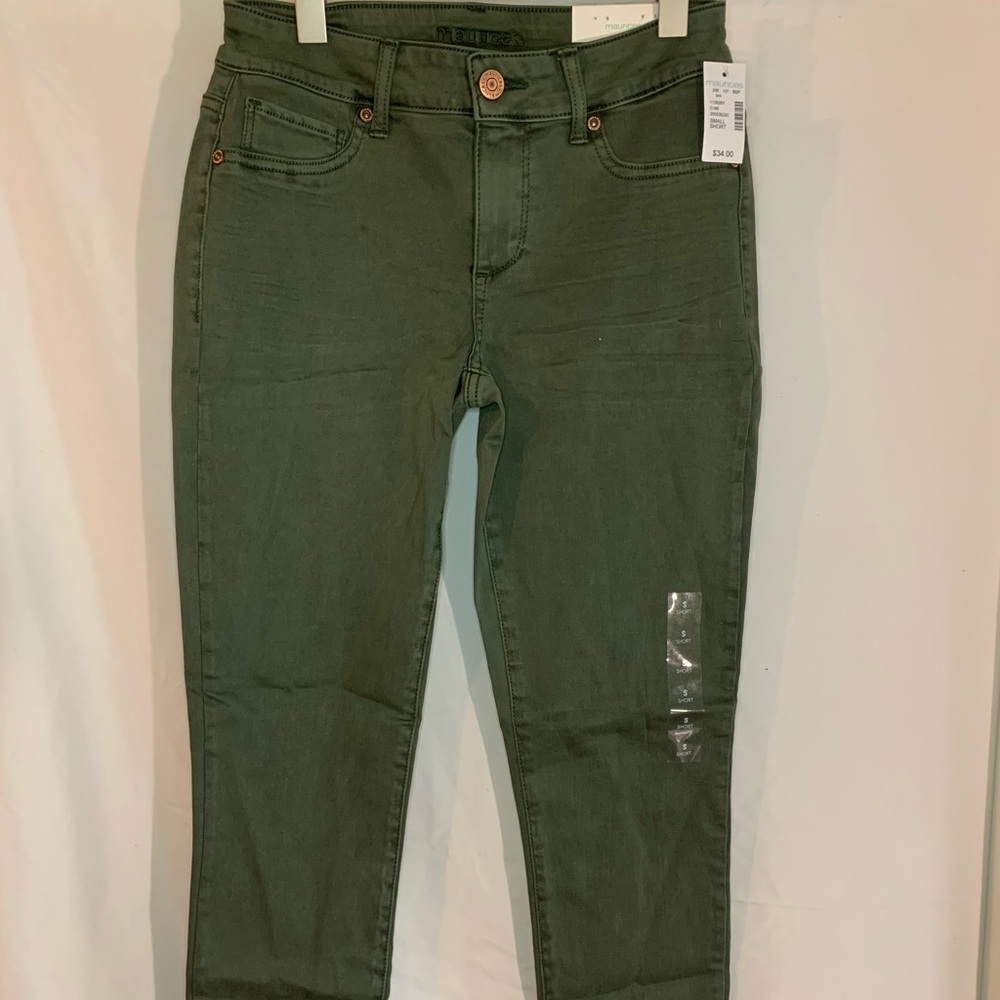 Maurices jegging green size small short denim flex
